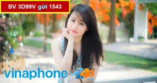 Đăng ký gói cước 3D99V Vinaphone nhận 90GB + miễn phí gọi, xem MyTV suốt 90 ngày