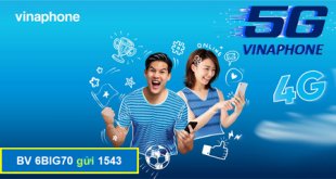 Gói cước 6BIG70 Vinaphone ưu đãi 500MB mỗi ngày trong suốt 180 ngày chỉ với 350k