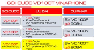 Đăng ký gói cước VD100T Vinaphone với 30 GB Data - Truy cập Tiktok không giới hạn