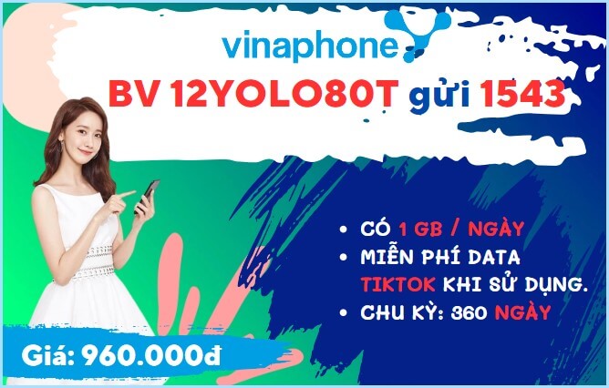 Cách đăng ký gói cước 12YOLO80T Vinaphone ưu đãi tới 1 năm sử dụng
