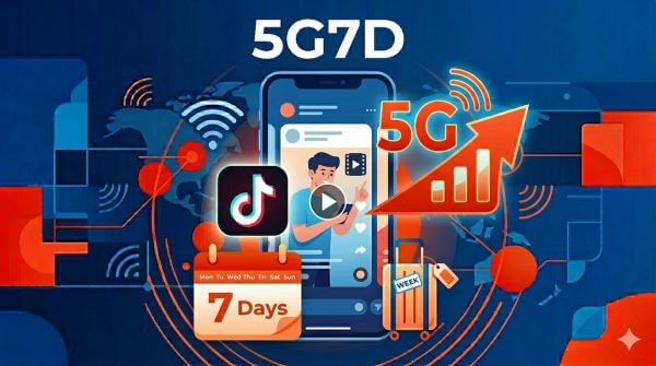 Gói cước 5G7D Mobifone: 8GB/ngày, tổng 56GB/tuần, miễn phí TikTok 15GB/ngày chỉ 70.000đ