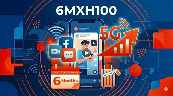 Đăng ký gói 6MXH100 Mobifone: 180GB data trong 6 tháng, miễn phí Facebook, TikTok, YouTube